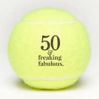 50 and Fabulous Personalized Birthday Tennis Balls