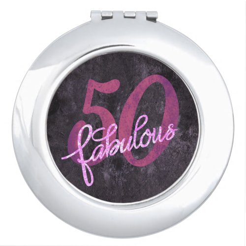 50 and Fabulous  Pink and Purple Jewel Tone Party Mirror For Makeup