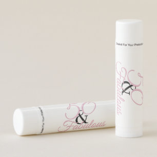 50 and fabulous Pink Birthday Party Lip Balm