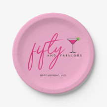 50 and Fabulous Pink Birthday Party