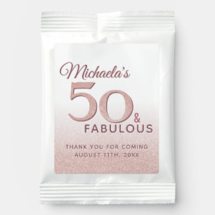 50 and Fabulous Pink Glitter 50th Birthday Margarita Drink Mix