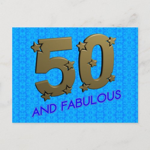 50 And Fabulous Postcard