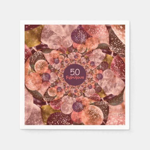 50 And Fabulous Purple Pink Kaleidoscope Balloons Napkins