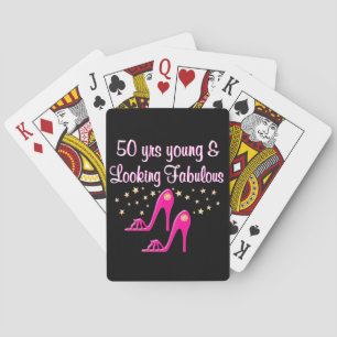 50 AND FABULOUS SHOE QUEEN POKER CARDS
