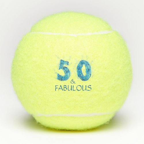 50 and Fabulous  Sports 50th Birthday Tennis Balls