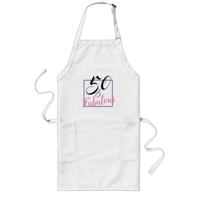 50 And Fabulous Themed 50th Birthday Party Apron (Front)