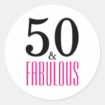 50 and Fabulous | Typography 50th Birthday