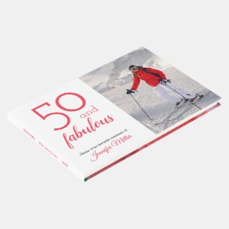 50 and Fabulous, Your Photo and Name 50th Birthday Guest Book