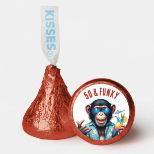 50 and Funky Summer Monkey 50th Birthday Hershey®'s Kisses®