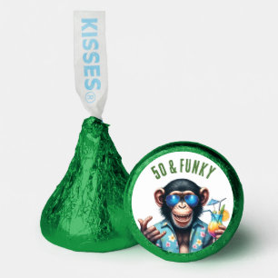 50 and Funky Summer Monkey 50th Birthday Hershey®'s Kisses®