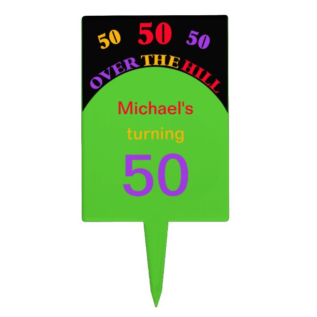 50 Birthday Cake Topper (Front)