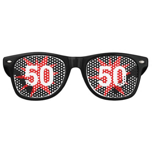 50 Birthday retro Shades  Fun Party Sunglasses