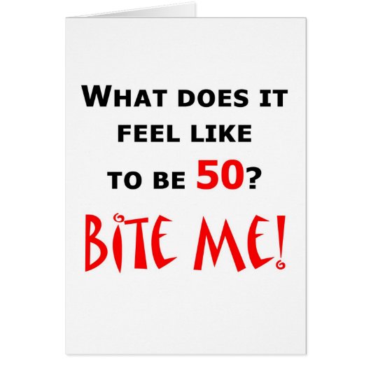 50 Bite Me! Cards (Front)