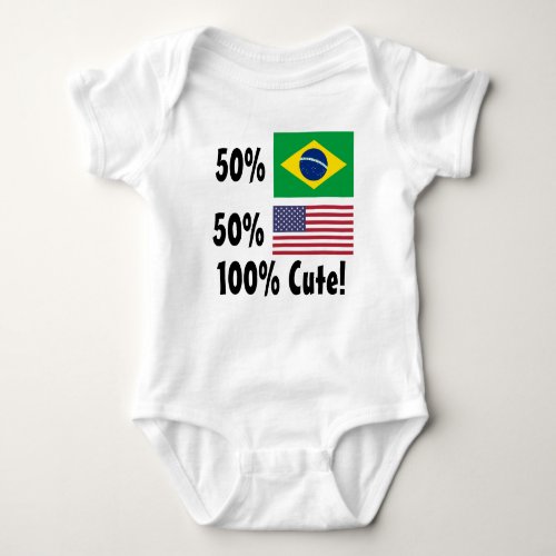 50 Brazilian 50 American 100 Cute Baby Bodysuit