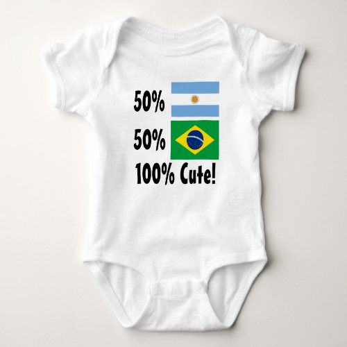 50 Brazilian 50 Argentinian 100 Cute Baby Bodysuit