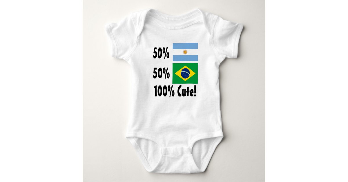 Brasil Brazil Baby Bodysuit 100% Cotton All Season Soccer Jersey T