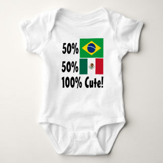 50% Brazilian 50% Mexican 100% Cute Baby Bodysuit