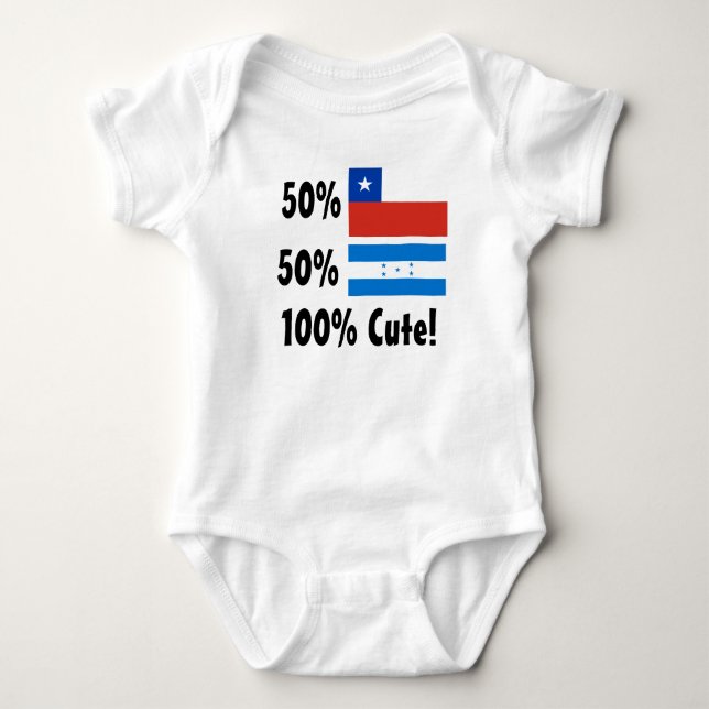 50% Chilean 50% Honduran 100% Cute Baby Bodysuit (Front)