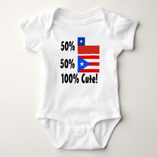 50% Chilean 50% Puerto Rican 100% Cute Baby Bodysuit