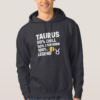50% Chill, 50% Stubborn, 100% Legend – Funny Zodia Hoodie