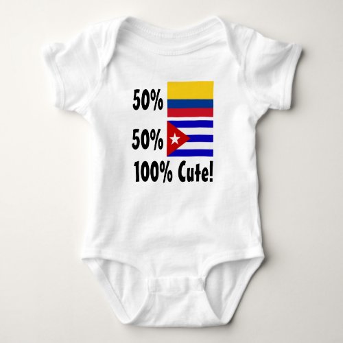 50 Colombian 50 Cuban 100 Cute Baby Bodysuit