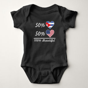 50% Cuban 50% American 100% Beautiful Baby Bodysuit
