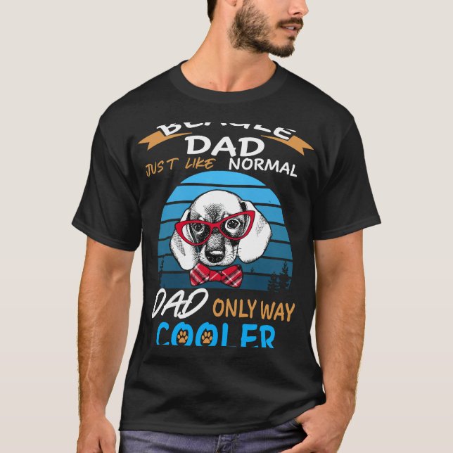 50 Dad Beagle Dad Cooler T-Shirt (Front)