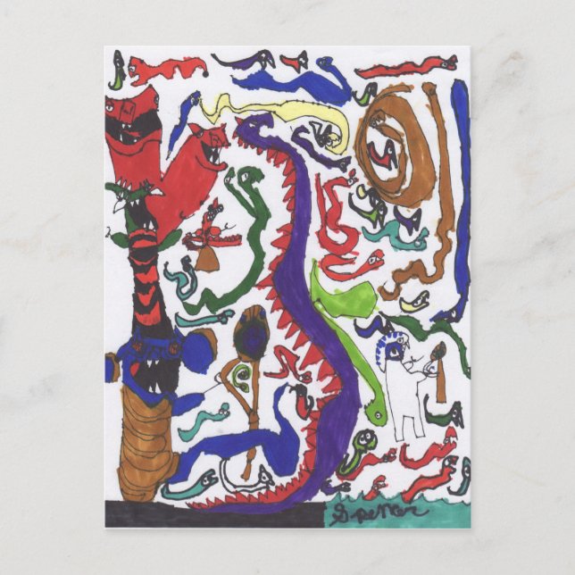 50 dragons postcard (Front)