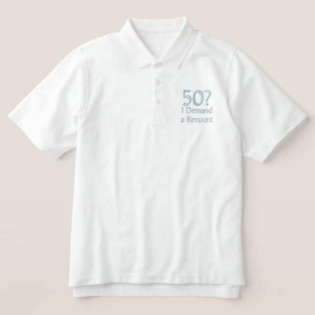50? EMBROIDERED POLO SHIRT (Design Front)