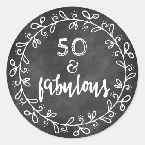 50  Fabulous 50th Birthday Custom Stickers