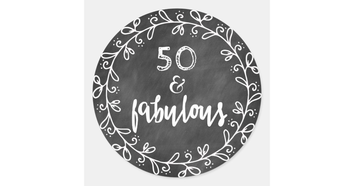 50 And Fabulous 50th Birthday Custom Stickers Zazzle