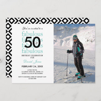 50 & Fabulous 50th Birthday Photo Invitation