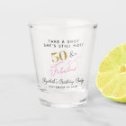 50 Fabulous 50th Birthday Pink Gold Party Favor