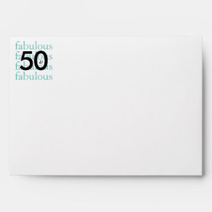 50 & Fabulous 50th Birthday Printed Return Address Envelope