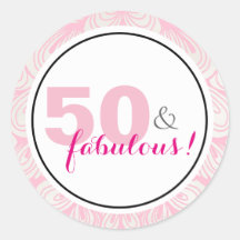 50 & Fabulous 50th Birthday Stickers