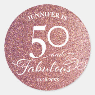 50 Fabulous Birthday Classic Round Sticker