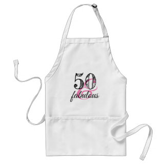 50 & Fabulous Birthday Party Adult Apron