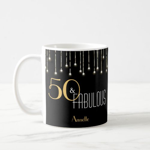 50  Fabulous Black Gold Lights Glamorous Elegant Coffee Mug