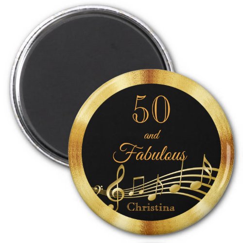 50 fabulous black gold music notes name magnet