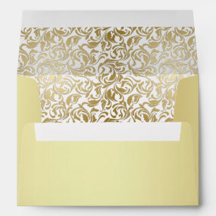 50 & Fabulous Decorative Gold Floral Swirl Pattern Envelope