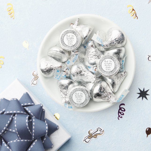 50 & Fabulous Decorative Silver Swirl Pattern Hershey®'s Kisses® (Party)