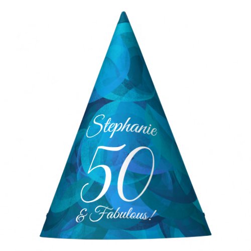 50  Fabulous Elegant Ocean Blue Birthday Party Hat