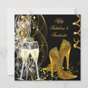 50 Fabulous & Fantastic Leopard Champagne Party Invitation