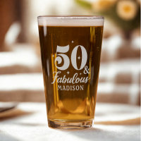 50 & Fabulous Fiftieth Birthday Personalized Name