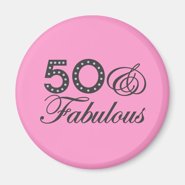 50 & Fabulous Gift Magnet (Front)