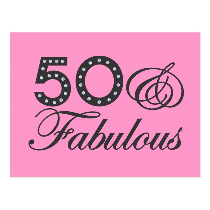 50 & Fabulous Gift Postcard