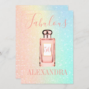 50 Fabulous Glitter French Chic Perfume Monogram Invitation