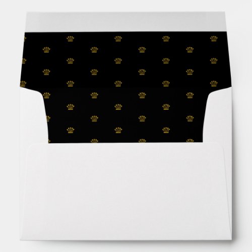 50 Fabulous Gold Black Crown Birthday Envelope