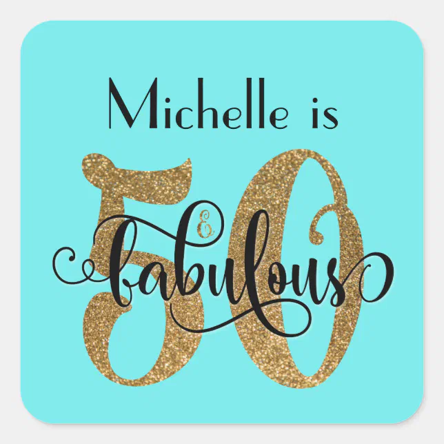 50. Geburtstag Banner „Happy 50th Birthday“ – 180 X 40 Cm, Schwarz-gold, Glitzer, Aus Polyester
