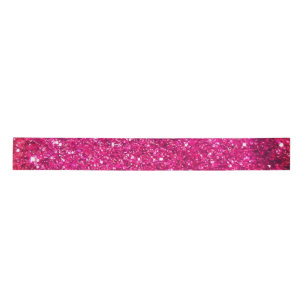 50& Fabulous Gold Hot Pink Glittery Glam Satin Ribbon